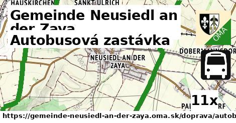 Autobusová zastávka, Gemeinde Neusiedl an der Zaya