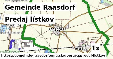 Predaj lístkov, Gemeinde Raasdorf