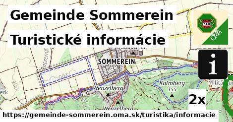 Turistické informácie, Gemeinde Sommerein