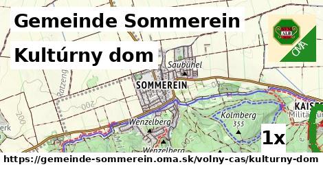 Kultúrny dom, Gemeinde Sommerein