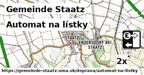 Automat na lístky, Gemeinde Staatz