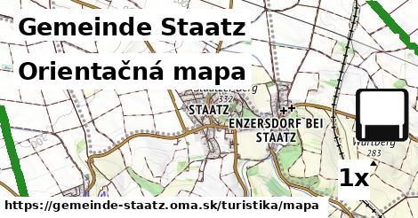 Orientačná mapa, Gemeinde Staatz