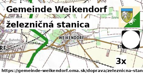 železničná stanica, Gemeinde Weikendorf