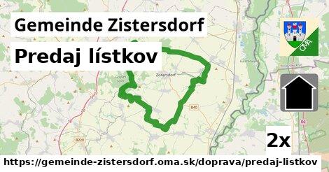 predaj lístkov v Gemeinde Zistersdorf