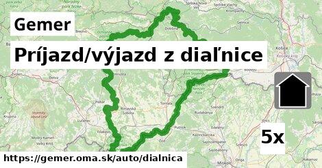 Príjazd/výjazd z diaľnice, Gemer