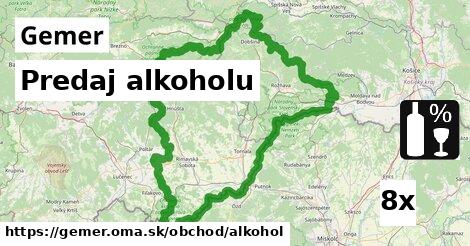 Predaj alkoholu, Gemer