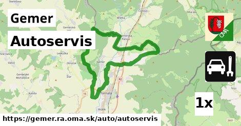 autoservis v Gemer, okres RA