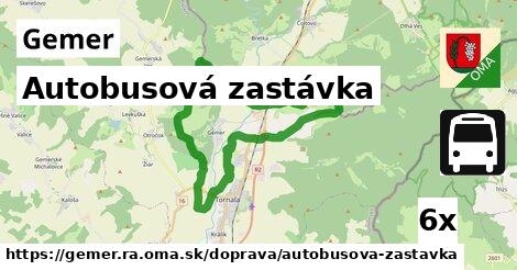 Autobusová zastávka, Gemer, okres RA