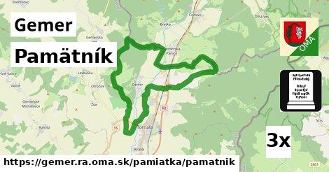 Pamätník, Gemer, okres RA