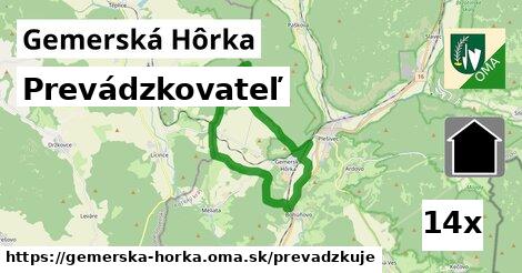 prevádzkovateľ v Gemerská Hôrka