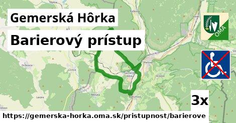 barierový prístup v Gemerská Hôrka