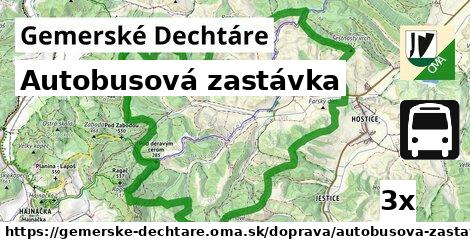 Autobusová zastávka, Gemerské Dechtáre