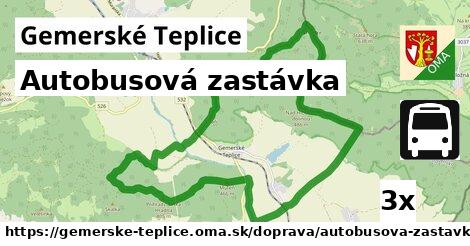 Autobusová zastávka, Gemerské Teplice