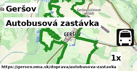 autobusová zastávka v Geršov