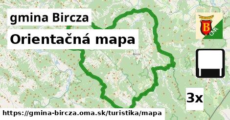 orientačná mapa v gmina Bircza