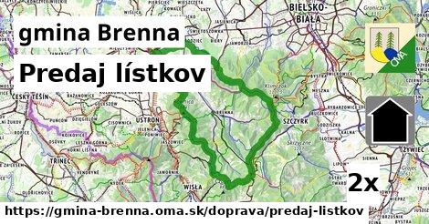 Predaj lístkov, gmina Brenna