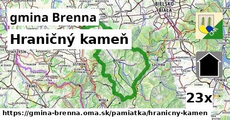 Hraničný kameň, gmina Brenna