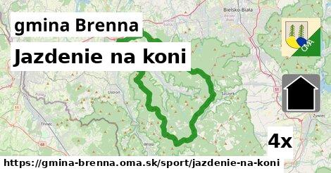 Jazdenie na koni, gmina Brenna