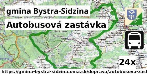 Autobusová zastávka, gmina Bystra-Sidzina