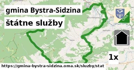 štátne služby, gmina Bystra-Sidzina