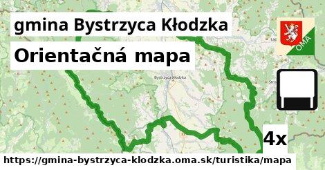 Orientačná mapa, gmina Bystrzyca Kłodzka