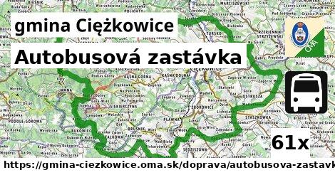 autobusová zastávka v gmina Ciężkowice