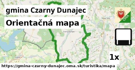 Orientačná mapa, gmina Czarny Dunajec