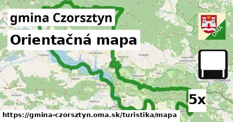 orientačná mapa v gmina Czorsztyn