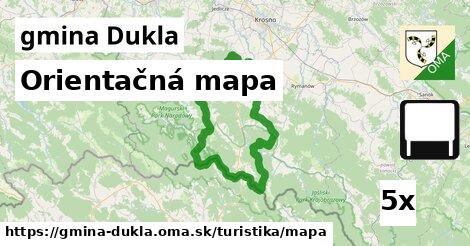 Orientačná mapa, gmina Dukla