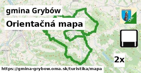 Orientačná mapa, gmina Grybów