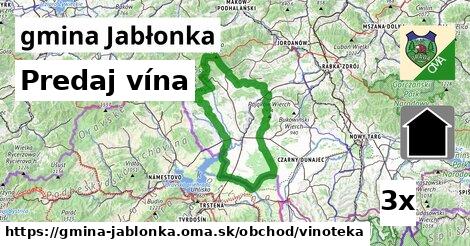 Predaj vína, gmina Jabłonka