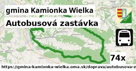 Autobusová zastávka, gmina Kamionka Wielka