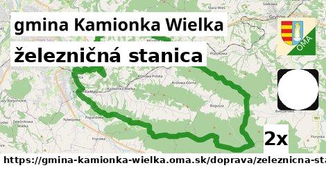 železničná stanica, gmina Kamionka Wielka