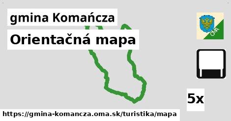 Orientačná mapa, gmina Komańcza