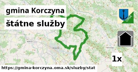 štátne služby, gmina Korczyna