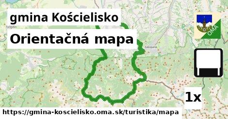 Orientačná mapa, gmina Kościelisko
