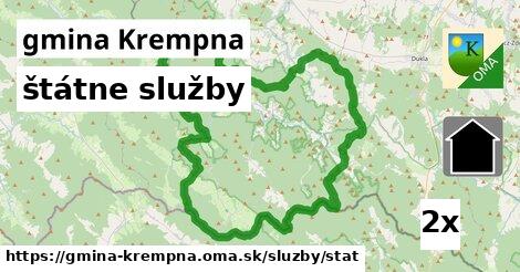 štátne služby, gmina Krempna