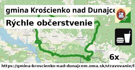 rýchle občerstvenie v gmina Krościenko nad Dunajcem