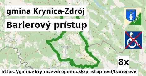 Barierový prístup, gmina Krynica-Zdrój