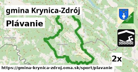 Plávanie, gmina Krynica-Zdrój