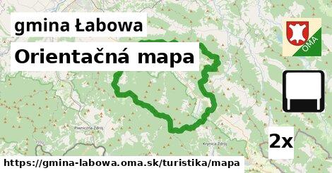 Orientačná mapa, gmina Łabowa