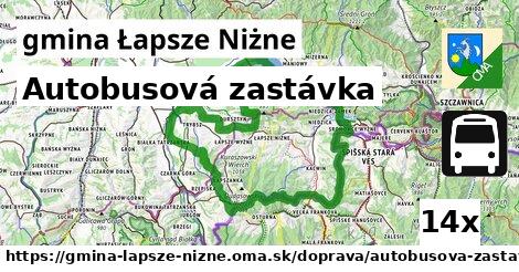 Autobusová zastávka, gmina Łapsze Niżne