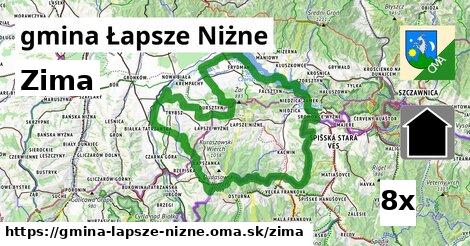 zima v gmina Łapsze Niżne