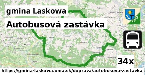 Autobusová zastávka, gmina Laskowa