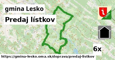Predaj lístkov, gmina Lesko