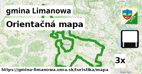 Orientačná mapa, gmina Limanowa