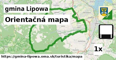 Orientačná mapa, gmina Lipowa