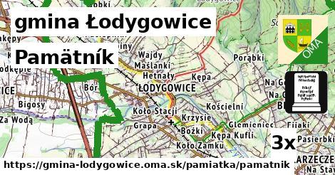 Pamätník, gmina Łodygowice