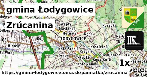 Zrúcanina, gmina Łodygowice