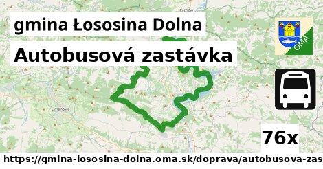 Autobusová zastávka, gmina Łososina Dolna